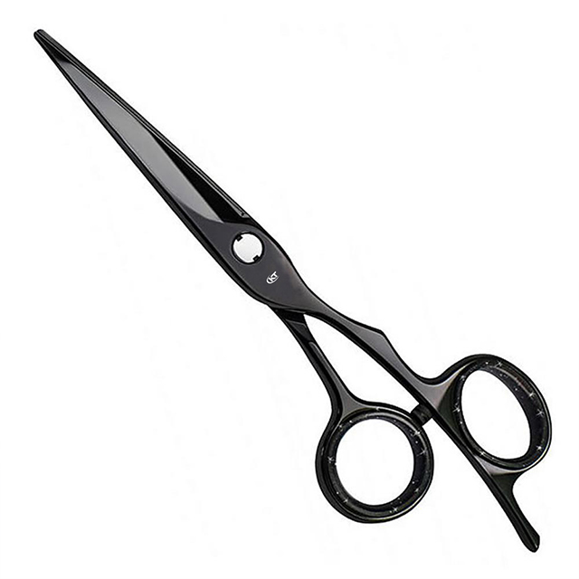 Black Barber Scissor With Hook 6 Hair Cutting Shears