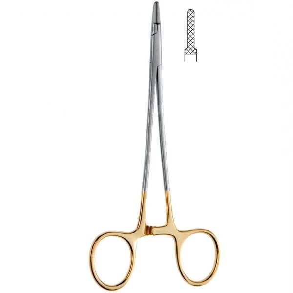Ryder French-Eye Needle Holder Standard Micro Serrated Medical Suturing ...