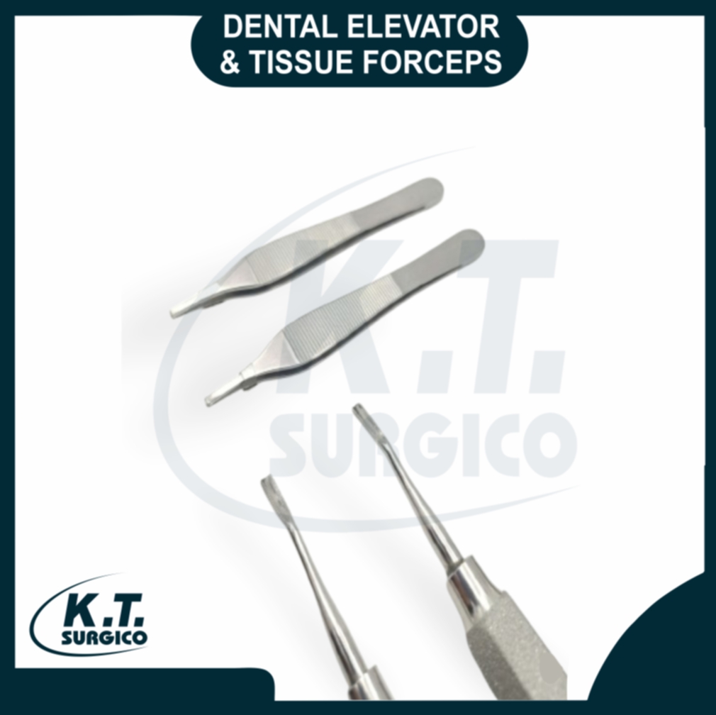 Dental tissue elevator periosteal instrument used for dental and oral surgical procedures