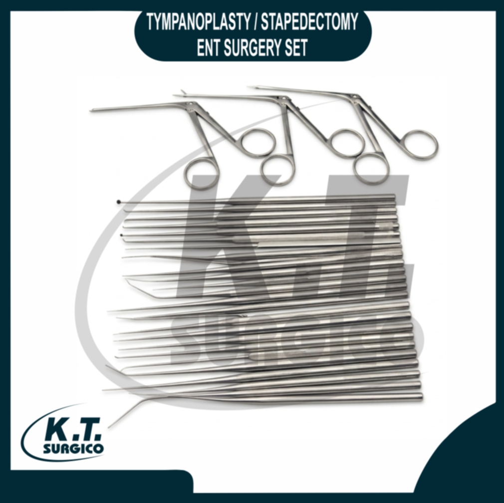 Tympanoplasty Stapedectomy ENT Surgery Set Stainless Steel Otology Surgical Instruments