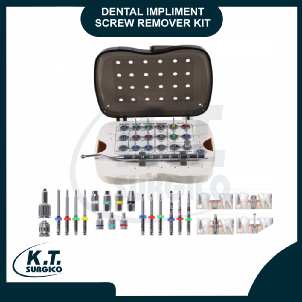 Dental screw kit stainless steel surgical instruments for dental implant fixation
